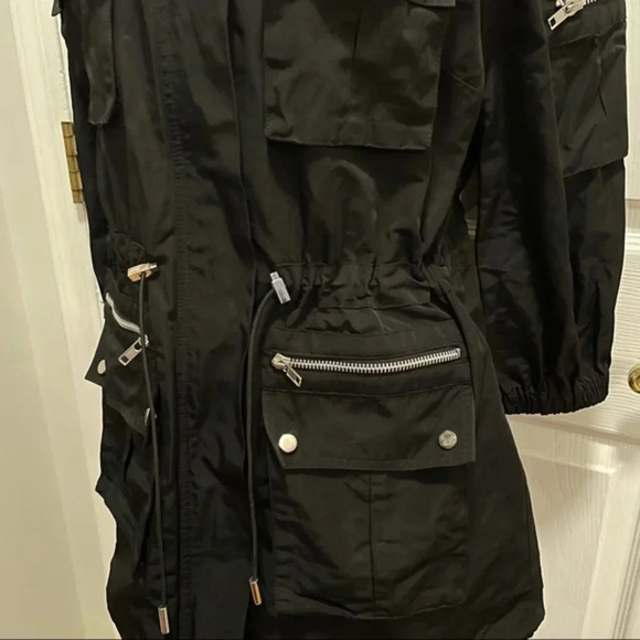 Caché Lightweight Pocket Zipper Windbreaker Rain Trench Coat XS - Picture 3 of 10